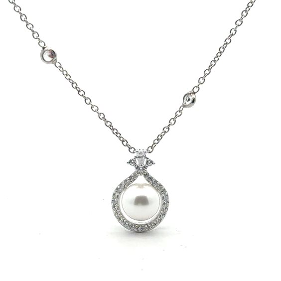 Collana Cianfrone Gioielli Donna in Argento Perla BROC.B 88 GC - BROC.B 88 GC